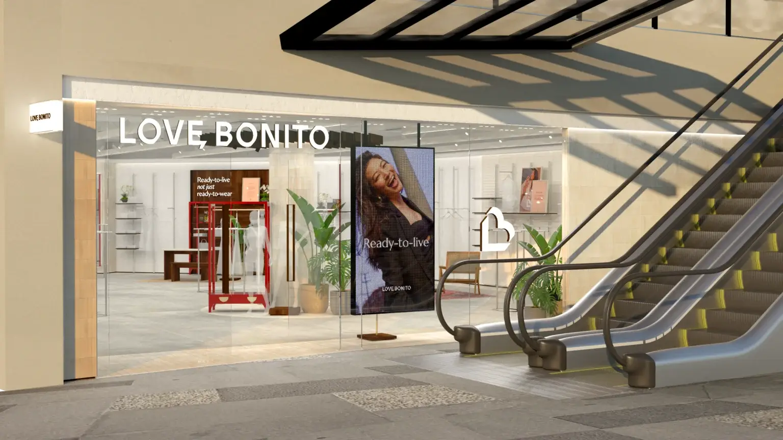 love bonito store at mall